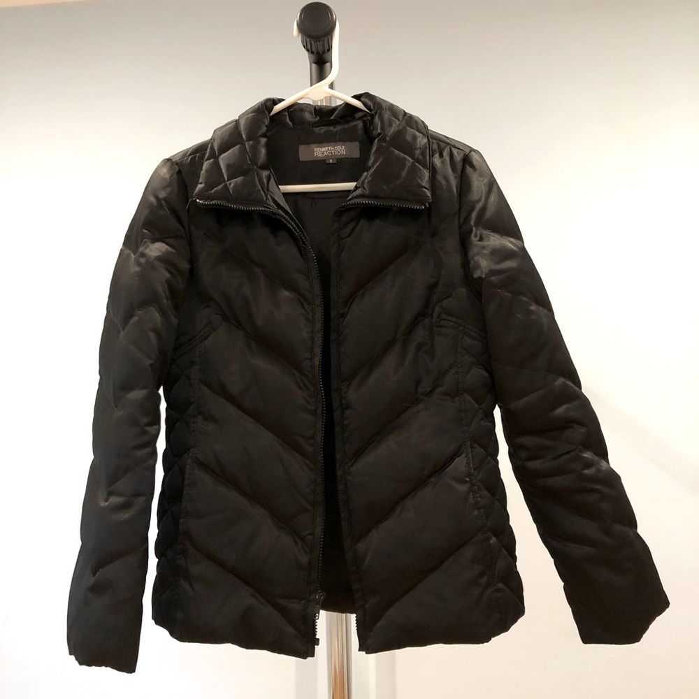 Kenneth Cole Reaction Short Black Puffer, Size S